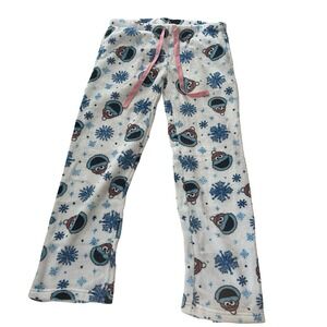 NWT Sesame Street Women's Size L Fleece Pajama Pants Cookie Monster Snowflake